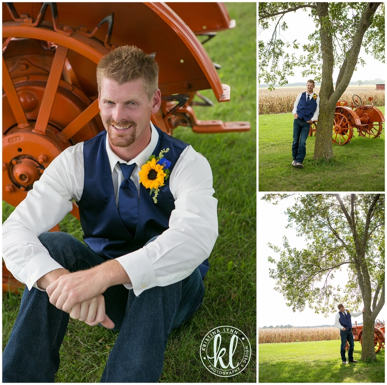 A rustic outdoor farm wedding with bright pops of color by Denver wedding photographer Kristina Lynn Photography & Design.