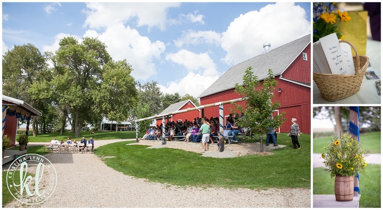 A rustic outdoor farm wedding with bright pops of color by Denver wedding photographer Kristina Lynn Photography & Design.