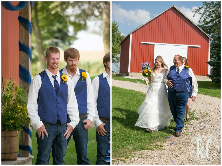 A rustic outdoor farm wedding with bright pops of color by Denver wedding photographer Kristina Lynn Photography & Design.