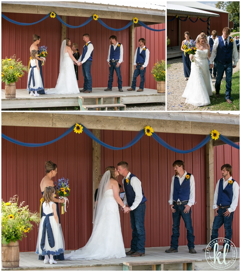 A rustic outdoor farm wedding with bright pops of color by Denver wedding photographer Kristina Lynn Photography & Design.
