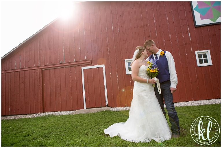 A rustic outdoor farm wedding with bright pops of color by Denver wedding photographer Kristina Lynn Photography & Design.