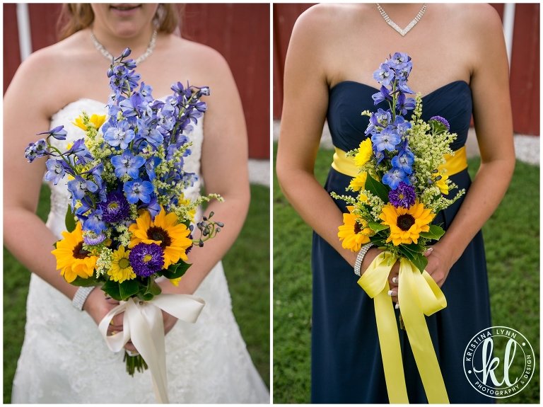 A rustic outdoor farm wedding with bright pops of color by Denver wedding photographer Kristina Lynn Photography & Design.