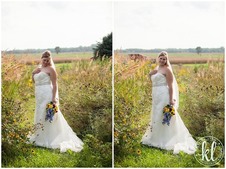 A rustic outdoor farm wedding with bright pops of color by Denver wedding photographer Kristina Lynn Photography & Design.