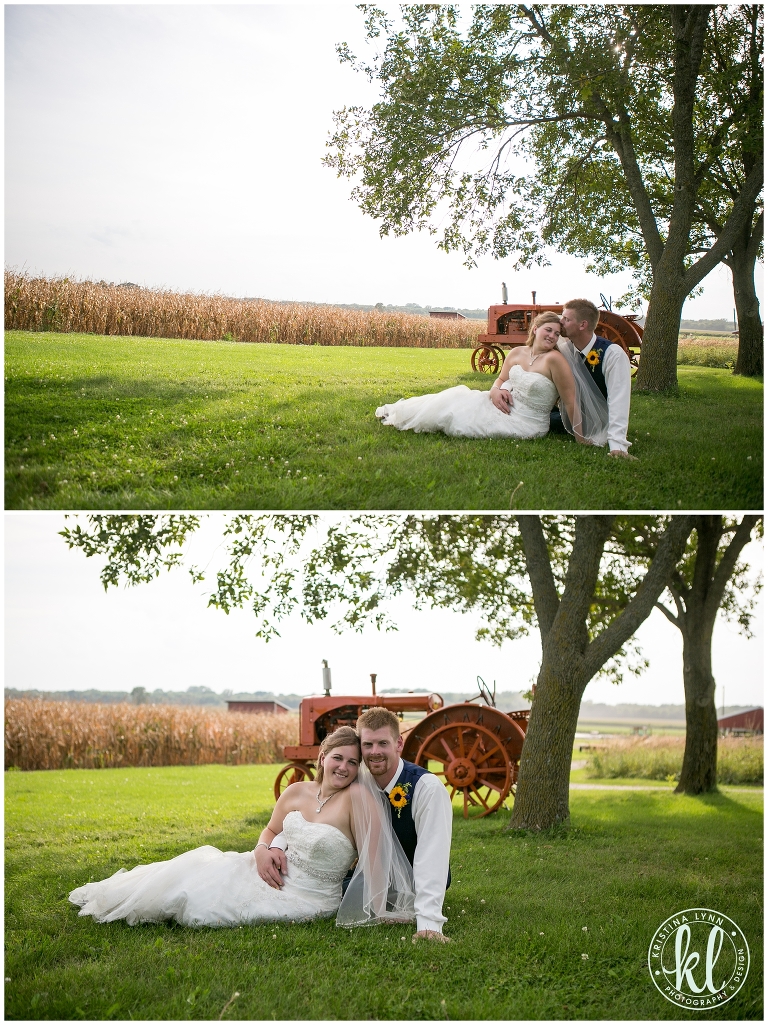 A rustic outdoor farm wedding with bright pops of color by Denver wedding photographer Kristina Lynn Photography & Design.