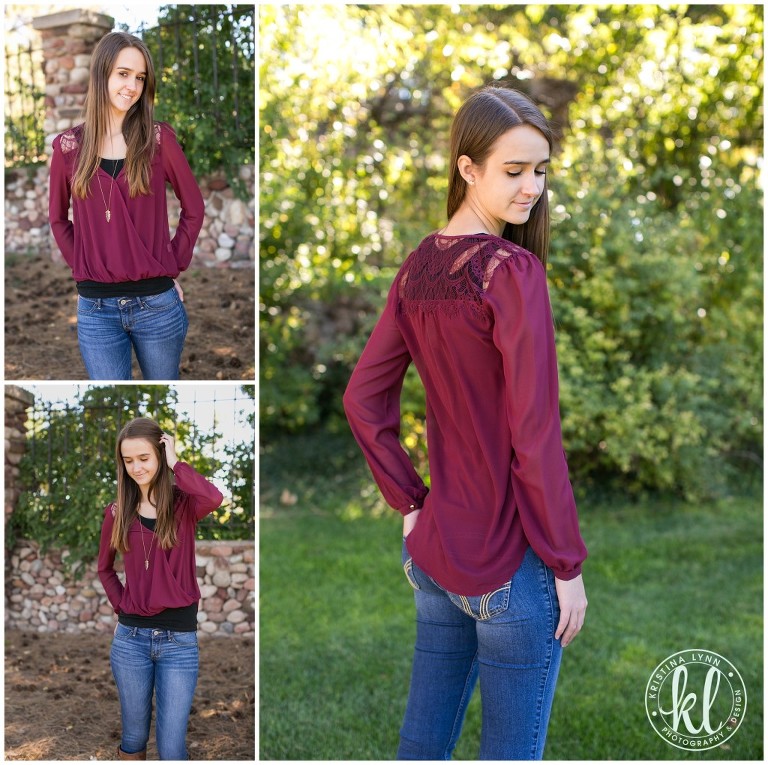 A delicately detailed shirt in Marsala, the Pantone color for 2015 | Photographed by Kristina Lynn Photography & Design.