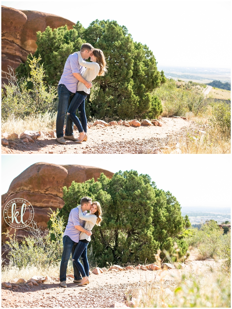 Destination engagement session at Red Rocks by Denver wedding photographer Kristina Lynn Photography & Design