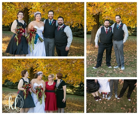 An outdoor Iowa fall wedding with bright colors and unique details.