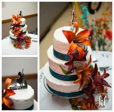 A music inspired wedding reception with vinyl record guest books, DIY centerpieces, a popcorn station and more.