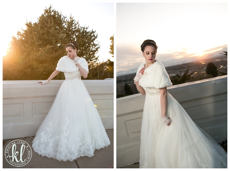 Two beautiful brides say I Do in a winter wonderland | Photographed by Denver Colorado wedding photographer Kristina Lynn Photography & Design