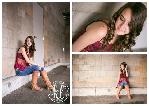 Urban high school senior photo in downtown Littleton, Colorado | High school senior photographer Kristina Lynn Photography & Design