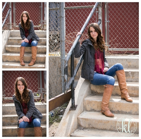 Urban high school senior photo in downtown Littleton, Colorado | High school senior photographer Kristina Lynn Photography & Design
