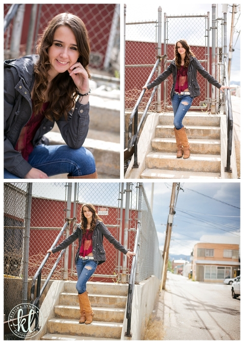 Urban high school senior photo in downtown Littleton, Colorado | High school senior photographer Kristina Lynn Photography & Design