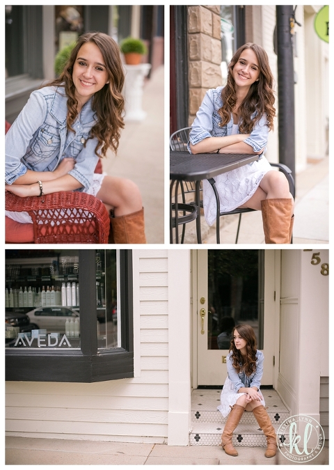 Urban high school senior photo in downtown Littleton, Colorado | High school senior photographer Kristina Lynn Photography & Design