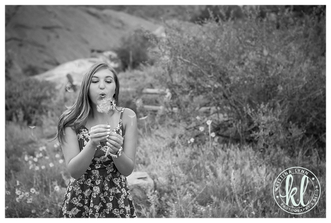 Black and white senior photo in Morrison, CO
