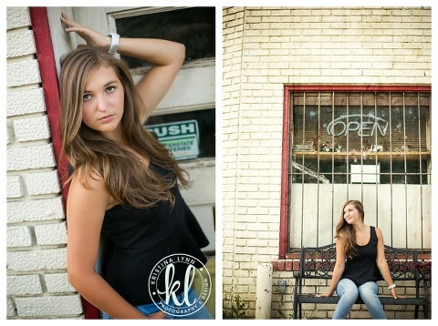 senior girl in downtown Morrison, CO