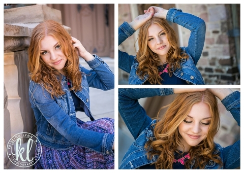 A sophisticated red-headed high school senior girl photographed in Littleton Colorado | Image by Kristina Lynn Photography & Design