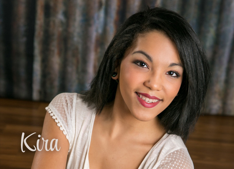 An indoor photo shoot with a high school senior in Clarion, IA | Image by Kristina Lynn Photography & Design.