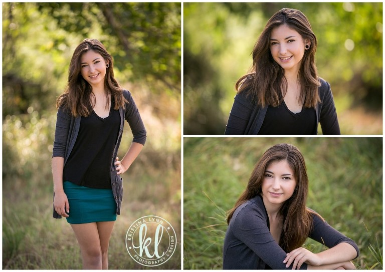 An outdoor park provided the perfect background for this teen girl's senior photo shoot | By Kristina Lynn Photography & Design