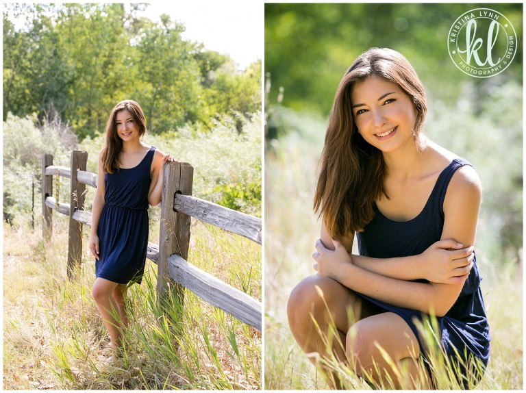 High school senior girl standing in a field of tall grasses in Littleton, Colorado | Image by Kristina Lynn Photography & Design.