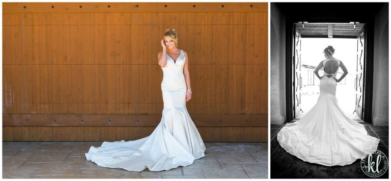 Sometimes your dress doesn't need a lot of accessories. For this look we styled the bride with a simple Something Blue bracelet and a simple DIY hair comb | Kristina Lynn Photography & Design.