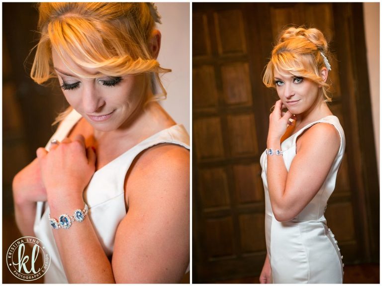 Why not incorporate your somethign blue into your accessories with this simple DIY bracelet | Image by Kristina Lynn Photography & Design.