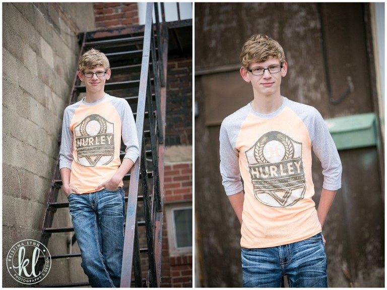 Graphic tees thare aren't too bold are perfect for senior photos in an urban location | Image by Kristina Lynn Photography & Design