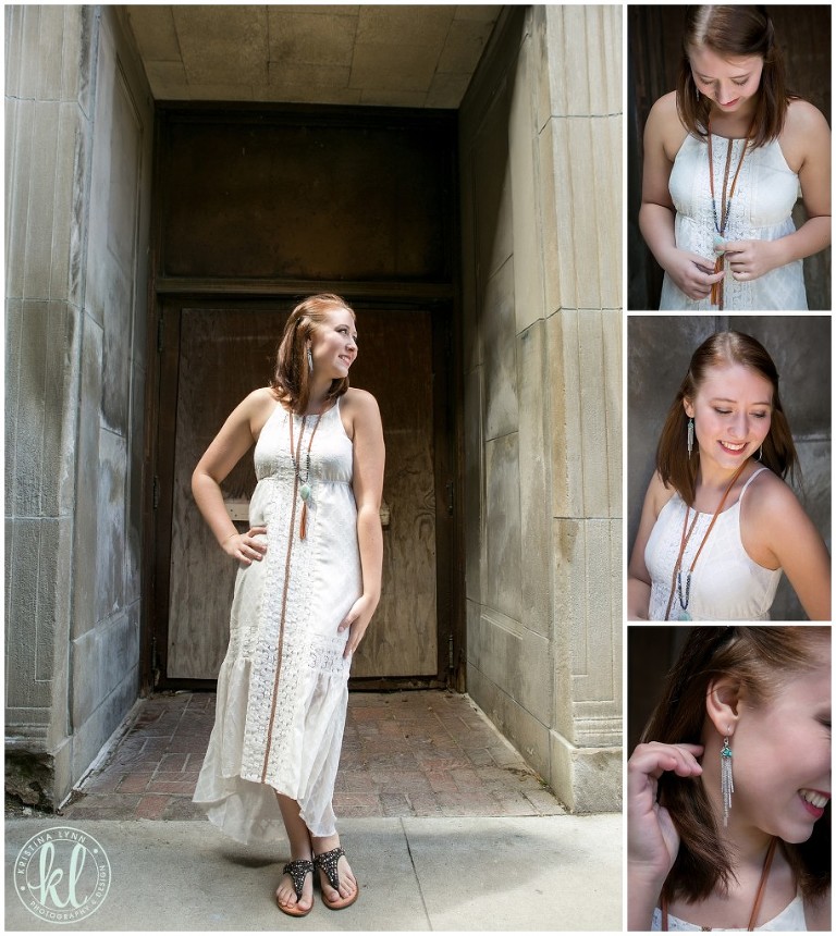 This white dress is full of texture! Accessorize this look with chunky leather jewelry for a true bohemian look. | Image by Kristina Lynn Photography & Design.