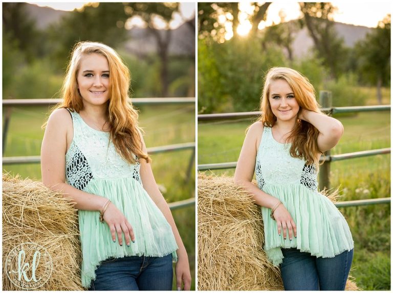 Shooting the hour before sunset is one of the best times to shoot. The light is nice and golden which you can see in this image from Sammi's senior photo session in Colorado.