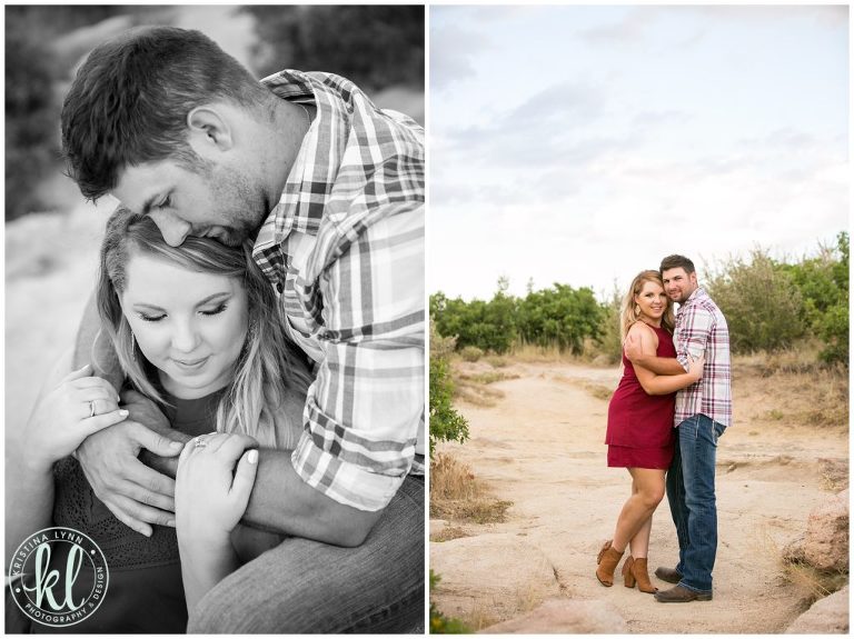 A sweet moment, capture in black and white, during an engagement photo shoot in beautiful Colorado.