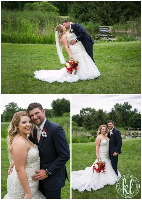 Wedding day photos at Reiman Gardens.