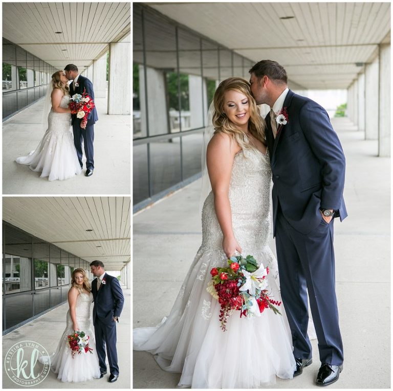 This bride and groom met at the ISU Campus during their college years, so it was only appropriate for them to get married there as well.