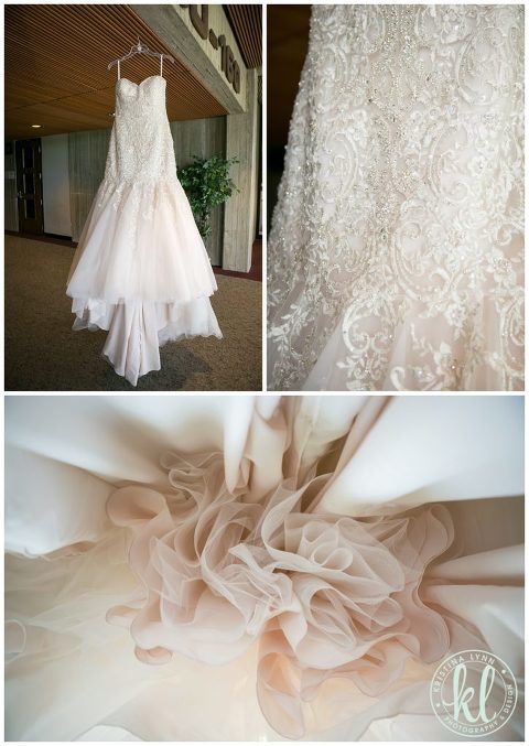 Details of an Allure wedding gown from Pure Bridal dress shop in Ames Iowa.