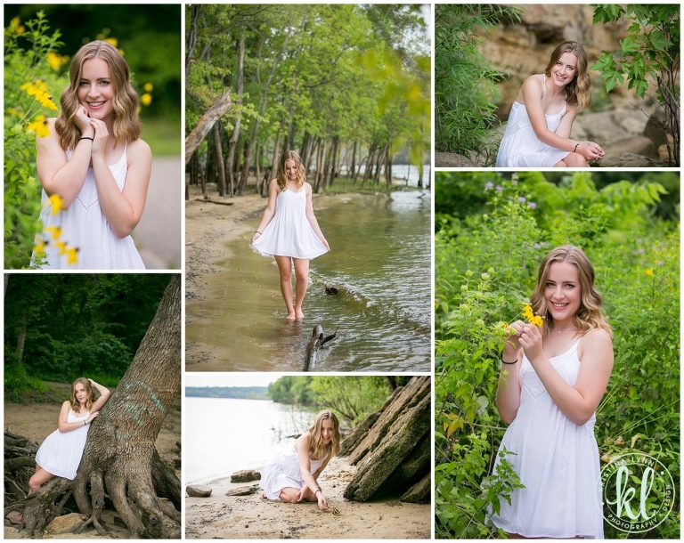 girl walking along the shores of st croix river north of stillwater minnesota