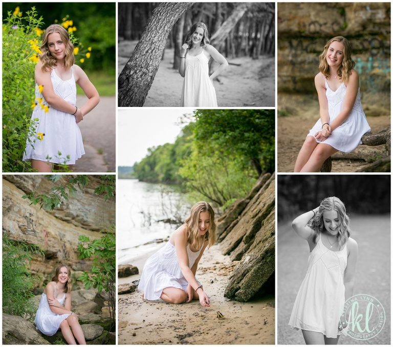 senior portraits with yellow flowers and green grass along the st croix river