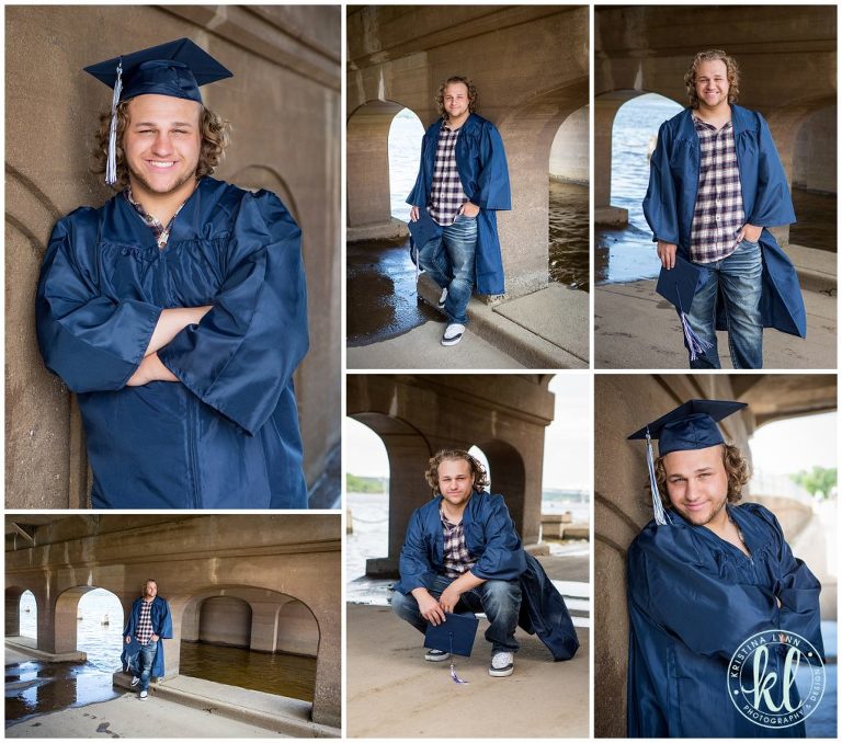 high school senior cap and gown photos