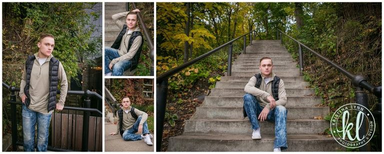 high school senior picture pose ideas in downtown stillwater minnesota