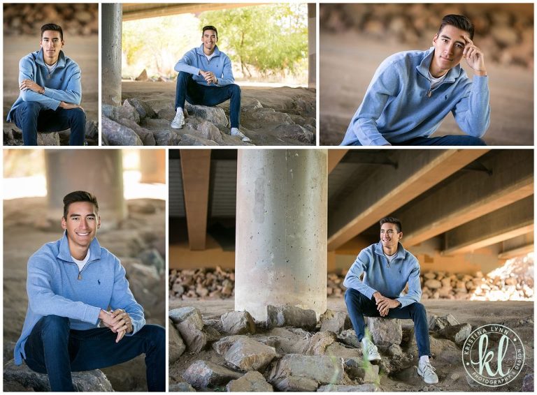 high school senior photo session under overpass in downtown parker colorado