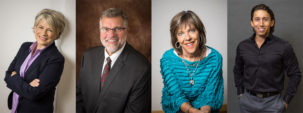 Business headshot photo sample images in studio